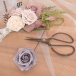 50 stuks rozen, decoratieve bloemen, kunstrozen met stelen, kunstbloemen als echt voor doe-het-zelf bruiloftsfeest, Valentijnsdag, Moederdag, babyshower, woondecoratie, kleurverloo