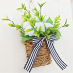 Frühling Pfingstrose Blume Korb Kranz Simulierte Blumen Korb Tür Behänge