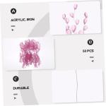 50 Stück Simulierte dreizackige künstlicher Kranz Stäbchen mit Blumenperlen Artificial sztuczne kwiaty DIY-Ornament-Accessoire Kopfschmuck kronenmaterial selber Machen