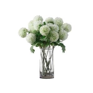 Kunstblumen Künstliche Hortensien in Einer Glasvase – lebensechtes Blumenarrangement aus Seide für die Elegante Innendekoration im Wohnzimmer für jeden Anlass