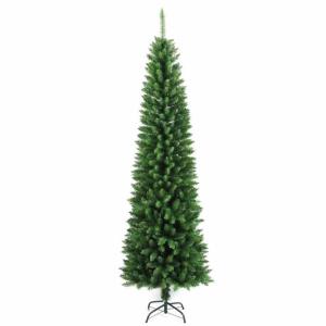 Grüner künstlicher Bleistift-Weihnachtsbaum, schlanker Weihnachtsbaum, Weihnachtskiefern mit soliden Metallbeinen, perfekt for Zuhause, Geschäfte und Feiertagsdekoration, einfac