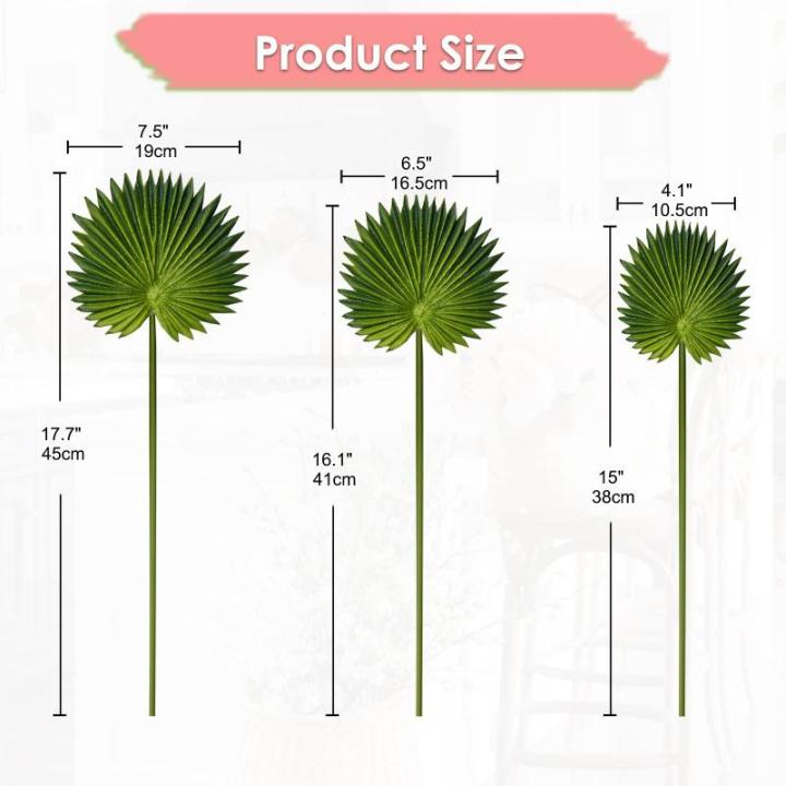 Set van 6 met Monstera-bladeren, echt voor boho-bruiloftsdecoratie, tropische palmbladeren, decoratie voor thuis, feest, keuken, doe-het-zelf bloemstuk