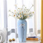 15 bundels kunstmatige madeliefje bloemen 21 inch hoge kleine madeliefje kunstbloemoutdoor UV-bestendige zijden bloemen nep wilde bloemen faux groen struiken planten met - voor bru