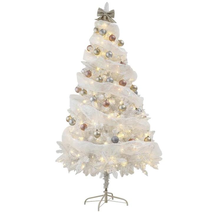 Künstlicher Weihnachtsbaum Weißer Weihnachtsbaum Fichte Tannenbaum Künstlich mit Stabilem Metallständer, Christmas Tree für Festliche Weihnachtsdekoration(120CM/4FT)