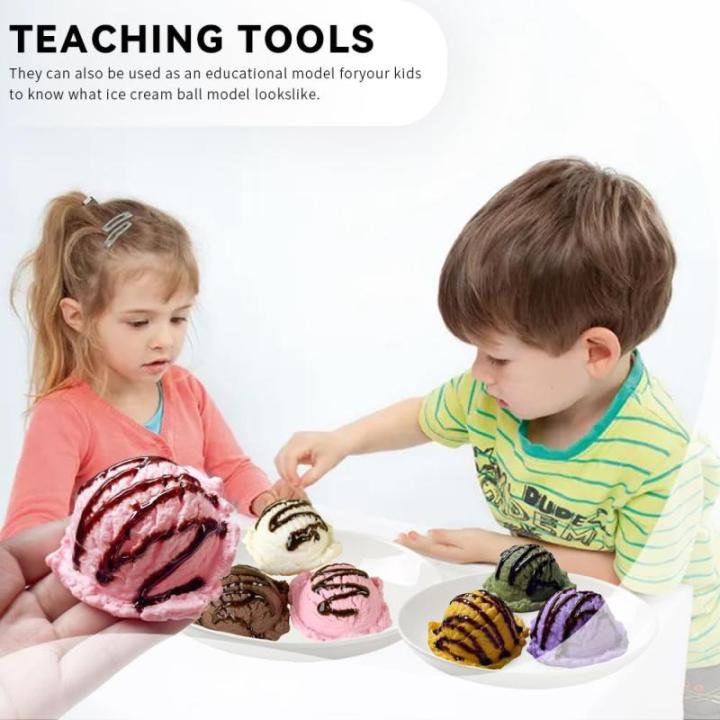 Künstliche Eisportionierer, realistische Simulation, Nachahmung, gefälschte Lebensmittel, Desserts, Modellnachbildung, gefälschte Eiskugeln, Fotografie-Requisite für Zuhause, G