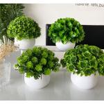 Kunstblumen Künstliche Pflanzen, Mini-Topfpflanzen, für Büro, Schreibtisch, Zuhause, Bauernhaus, weiße Töpfe, Schlafzimmer, Badezimmer, Regaldekoration für jeden Anlass
