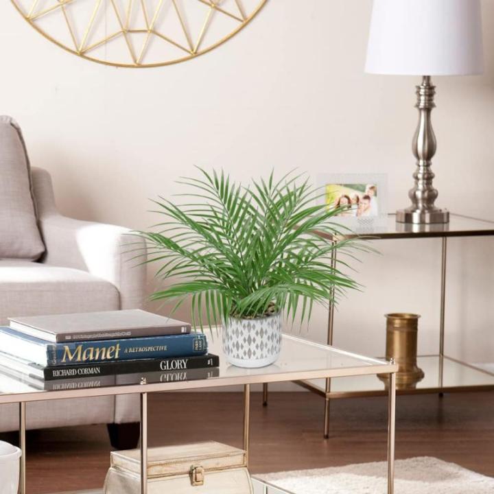 , klein, in pot, 40,6 cm, als echt, kunstkamerplanten voor thuis, kantoor, hotel, bookwinkel, café, moderne decoratie
