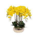 Kunstblumen Künstliches Blumenset, Phalaenopsis mit Pflanzgefäß, Kunstblume für Wohnzimmer, Simulationsblume, Heim-, Tisch- und Bürodekoration für jeden Anlass