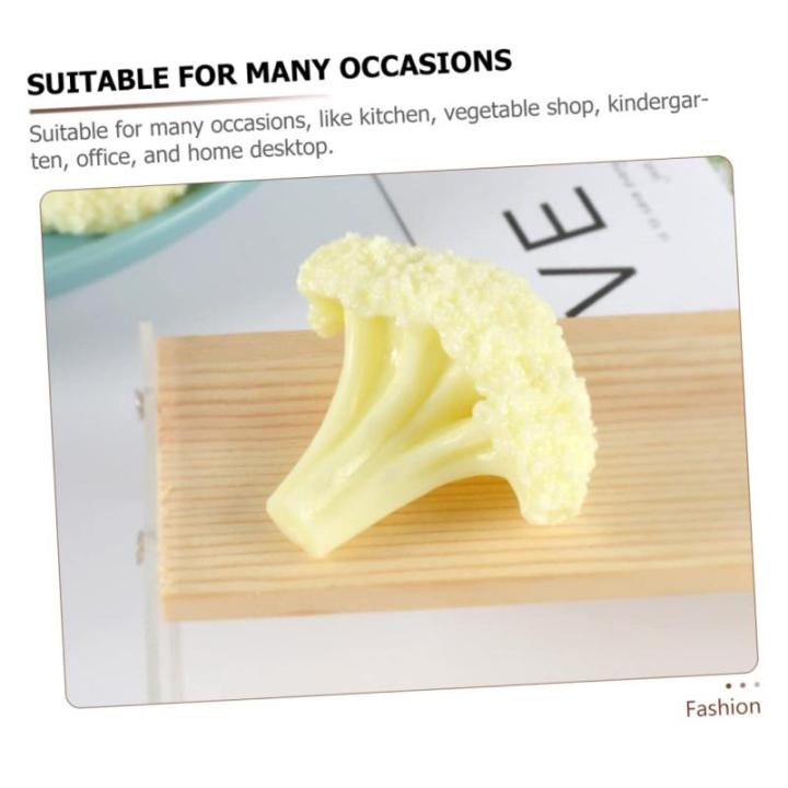 5 Sätze Blumenkohl Modell Gemüse Display Dekoration Gemüse Modelle Gefälschte Obst Dekoration Restaurant Blumenkohl Requisiten Grün Dekor Künstliche Blumen 3 Stück * 5