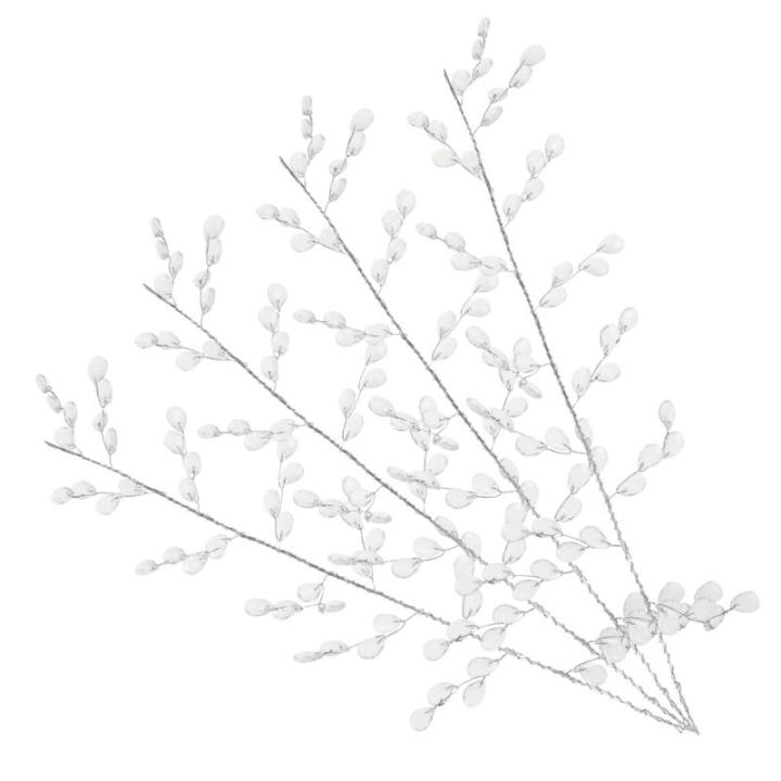 8 Stück Kristallperlen Blumen Hochzeit Pflanzen Perlen Blumenzweig Blumen Bastelperlen Acryl Blumenzweig Künstliche Blumenzweige Heimdekoration Hochzeit Blumen