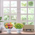 Kunstplanten Decoratieve Bloemen, voor Buiten Binnen Kunstplanten in Potten, Ambachten voor Huisdecoratie, Kamerdecoratie, Kantoor, Keuken, Tuin (Geel)