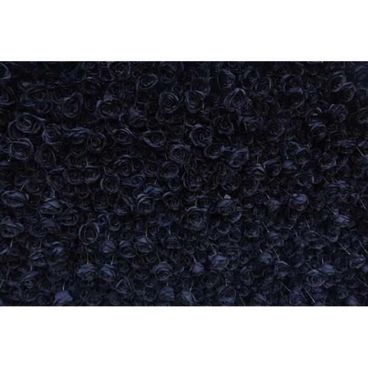 Blumen-Wandpaneel, Schwarze Rose, Gänseblümchen, Künstliche Seide, Hortensie, Rosenblumen-Panel, Hochzeit, Party, Süßigkeiten, Wand, Schaufenster, Festlicher Blumenhintergrund