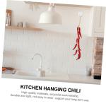 Schnur Künstlicher roter Pfeffer Peperoncini-Paprikaschoten gefälschtes Chili-Modell rote Wohndekoration falsches Gemüse-Chili Küche hängendes Chili Küche zum Aufhängen Ldpe
