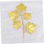 15St Tropische Partydekorationen Ahornblatt-Zweig weihnachtsdeko Christmas Decorations Golddekor Künstliche Ahornblätter Künstliche Blätter Hochzeit Material