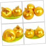 8 STK Simulierter Goldener Apfel Äpfel Tafelaufsatz Gefälschte Äpfel Emuliertes Fruchtmodell Mini Künstlich Simulierte Äpfel Realistische Goldene Äpfel Lebensechte Frucht Sch