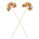 2St Blumenstab Blumenarrangement spaß dekorative Ornamente würfelunterlage Dekoration 2022 Cupcake-Picks Sushi-Arrangement-Sticks Blumendekor Blumengefäßverzierung Plastik Gol