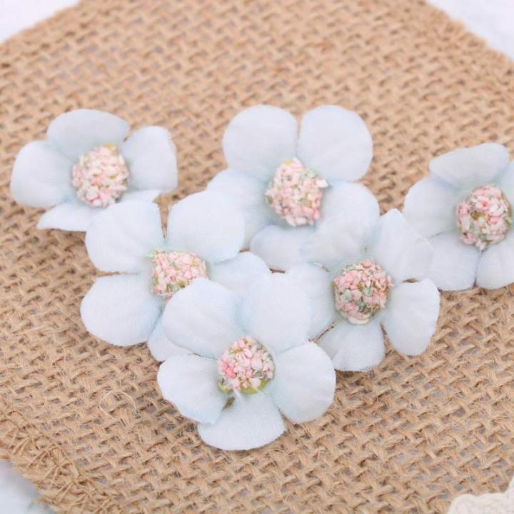 80 stuks kunstmadeliefjes, bloemkelken, , kleurrijke bloemkelken, mini zijden bloemen voor het knutselen, scrapbooking, bruiloften, feesten, woondecoratie - willekeurige kleuren