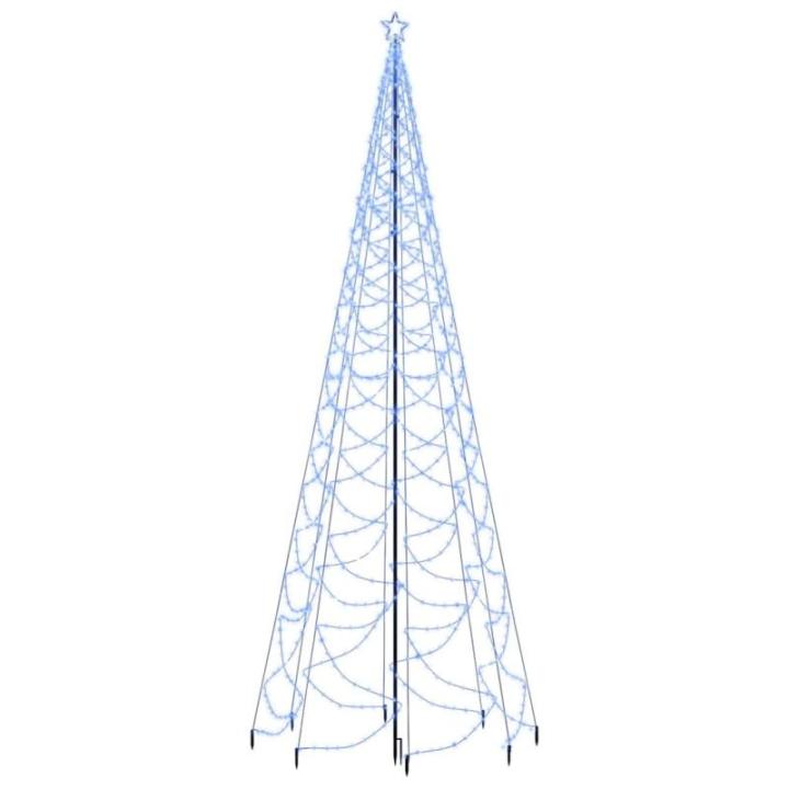 LED-Weihnachtsbaum mit Erdnägeln Tannenbaum Lichterbaum Weihnachtsdeko Beleuchtung Außen Beleuchtet Lichterkette 1400 LEDs Blau 5 m