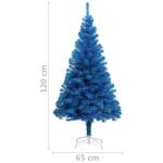 Künstlicher Weihnachtsbaum mit Ständer Christbaum Tannenbaum Kunstbaum Weihnachten Künstlicher Weihnachtsbaum Weihnachtsdeko Blau 120 cm PVC