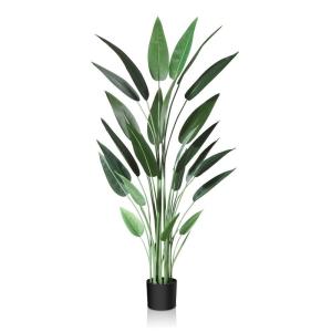 Künstlich Lilienbaum 160CM Fake Tropische Plastik Palme Perfekte Große Pflanzen im Topf für Indoor Outdoor Haus Haus Büro Garten Moderne Dekoration Housewarming Geschenk（1 Pa
