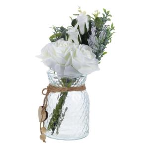 1 Satz Simulierte Vasenornamente Hochzeit Blumenarrangement Künstliche Pflanze Mit Vase Heimdekoration Kunstblumen Mit Vase Blumenarrangement Strauß Künstliche Blumen Seidentuch