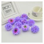 mooie kunstmatige krans bloem panelen 200 stuks goedkope 5 cm zijden chrysant hoofden home bruiloft decoratie muur krans voor de tuin maken deur nep (kleur: paars)