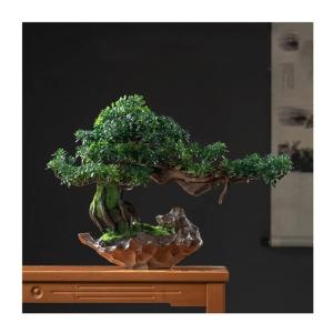 Künstlicher Bonsai-Baum Künstliche Bonsai-Kiefer, 61 cm, künstliche Topf-Kiefer, künstliche Pflanzen for Heim- und Bürodekoration, Höhe 40,6 cm Künstliche Bäume Pflanzen(A)