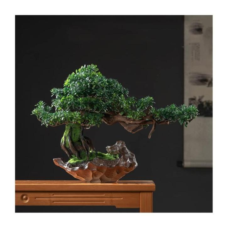 Künstlicher Bonsai-Baum Künstliche Bonsai-Kiefer, 61 cm, künstliche Topf-Kiefer, künstliche Pflanzen for Heim- und Bürodekoration, Höhe 40,6 cm Künstliche Bäume Pflanzen(A)