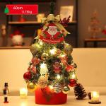 Mini Weihnachtsbaum Künstlich mit LED Beleuchtung Künstlicher Weihnachtsbaum Klein für Weinachtsdekorationen Tischplatte Tannenbaum Geschmückt Tisch Weihnachtsbaum mit Ornament