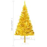 Künstlicher Weihnachtsbaum mit Ständer Christbaum Tannenbaum Kunstbaum Weihnachten Künstlicher Weihnachtsbaum Weihnachtsdeko Gold 180 cm PET