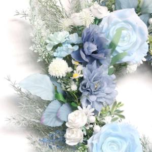 Türkranz Künstliche Rosen Blumen Kranz 20 Zoll Silk Floral Garland Decor