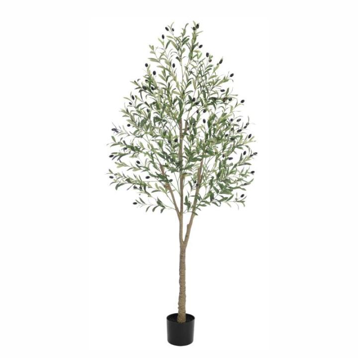 Kunstolijfboom, 180 cm, grote olijfboomplant, nep plastic planten in pot, kunstboom voor woonkamer, slaapkamer, kantoor, decoratie, tuin