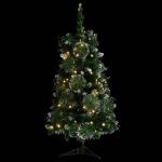 Künstlicher Weihnachtsbaum mit Beleuchtung & Ständer Grün 90 cm