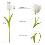 Kunstmatige tulpen (wit, 15 stuks)