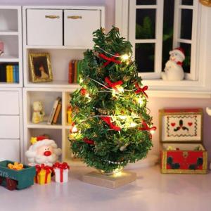 Puppenhaus-dekorationszubehör, 1:12 Puppenhaus-Miniatur, 1 Stück Mini-Weihnachtsbaum Hellem Weihnachtsbaum, Realistisches, Zarte Raumdekorationen
