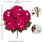Grote hortensia, kunstbloemen, rozerood, realistische hortensia, boeket, kunstbloemen, zijde, hydrangea, bloemenarrangementen, echte touch, kunsthortensia voor bruiloft, kantoor, c