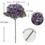 Kunsthortensia, 2 stuks, blauw, paars, Ø 19 cm, kunstbloemen, hortensia, als echt voor bruidsboeketten, huis, kantoor, hotel, feestdecoratie, middenstukken, bloemstukken
