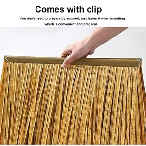Simulatie dakpannen, weerbestendig, riet, kunststof, kunstmatige tegels, 50 cm x 50 cm, voor Tiki-bar, dakkuinen, terrasdeken, paviljoenen, patio-zonwering (maat: 6 stuks, kleur: l