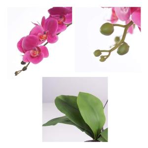 Kunstblumen Künstliche Blumen, künstlicher Orchideen-Bonsai mit Keramiktopf, gefälschter Phalaenopsis-Blumenstrauß mit Vase für die Hochzeitsfeier zu Hause für jeden Anlass
