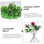 80 STK Rosenstiel künstliche blüten Artificial Künstlicher Blumenstrauß Hochzeitsstraußdraht hojas künstliche Rosen künstlicher Pflanzenstamm simulierte Blumenstiele Draht.