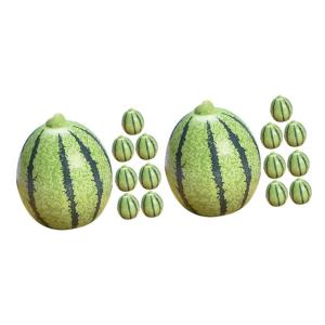 2 Sätze Künstliche Früchte Realistisches Fruchtmodell Simulation Künstlicher Früchte Fälschung Groß Thematisiert Wassermelonen-küchendekoration Essen Green Harz 8 Stück * 