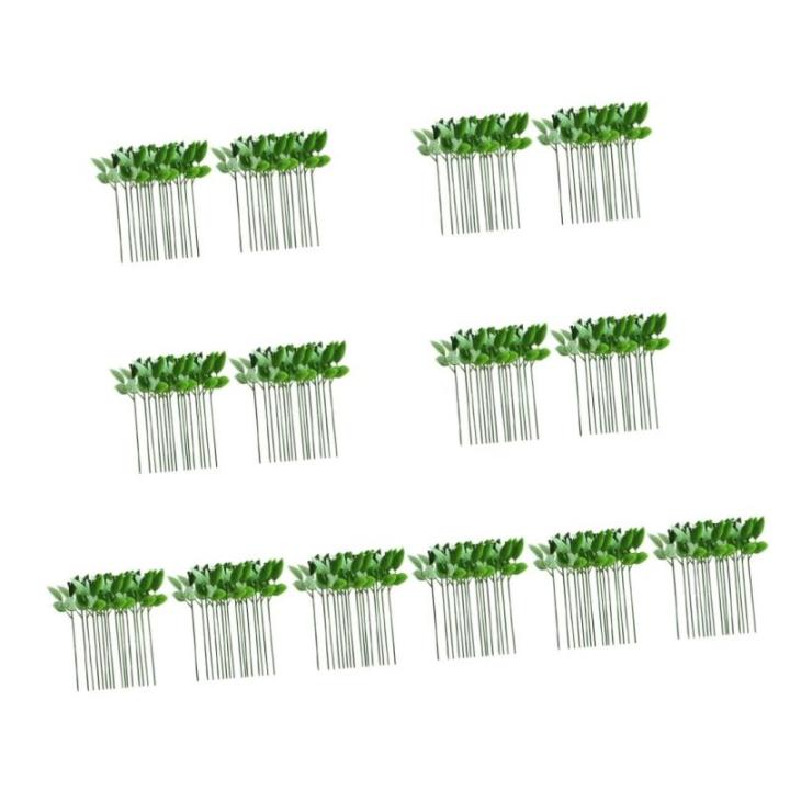 280 STK Rosenstiel künstliche blüten Artificial Rosenblumenstiel Bouquet Fake Fake grünes Blatt künstliche Rosen Material für künstliche Blumen handgemachtes Material Draht.