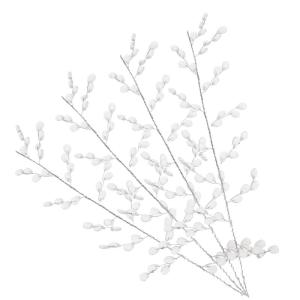 4 Stück Kristallperlen Acryl Blumenzweig Perlen Blumenzweig Knospenzweig Künstlicher Blumenzweig Acrylzweig Hochzeit DIY Blumenhandwerk Perle Heim DIY Acryl Pflanze