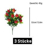 Fake Flowers 1308 , 30 stuks, , groene bladeren, kunstmatige decoratieve takken, kunst voor doe-het-zelf boeket, bruidsboeket, boeket, kunstboeket, bruiloft