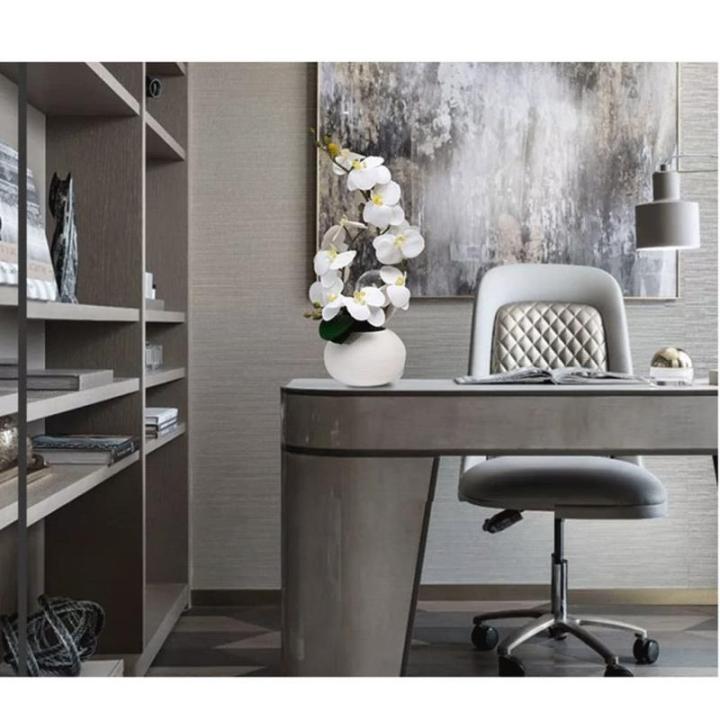 Kunstblumen Künstliche Phalaenopsis-Blumen-Arrangement Kunstpflanzen im Keramiktopf Seidenblumen für Hausdekorationen, Badezimmer für jeden Anlass