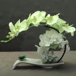 Kunstblumen Künstliche Phalaenopsis-Blumen-Arrangement, künstliche Blumen, Seiden-Orchideen-Blume, für Zuhause, Büro, Dekoration, Party, Hochzeit für jeden Anlass