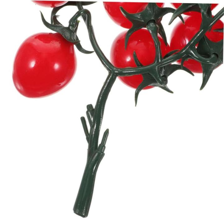 8 STK Simulierte Kirschtomaten Obst-Requisite Simulation Gemüse Obst Hausbedarf Sie Gemüse-Requisiten An Lebensechte Tomaten Falsches Obst Simulation Obstdekoration PVC Rot