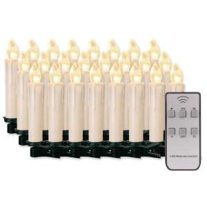 20/30/40/50/60 stuks LED-kaarsen, LED-kerstverlichting, draadloze dimbare kerstverlichting, vlamloze kerstkaarsen voor de kerstboom, kerstdecoratie, bruiloften, verjaardagen, feest