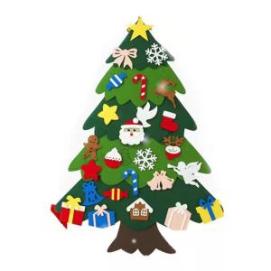 Filz-Weihnachtsbaum-Set,Filz-Weihnachtsbaum für Kinder | Christbaumschmuck,Toddles Weihnachtsbaum-Wandschmuck für Kinder als Heimdekoration