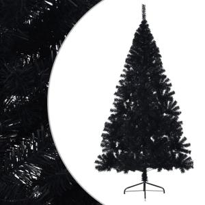 Fairy Tree Weihnachtsbaum,Christmas Trees,Künstlicher Halb-Weihnachtsbaum mit Ständer Schwarz 210 cm PVCGeeignet für Patio, Schlafzimmer, Wohnzimmer, Weihnachten